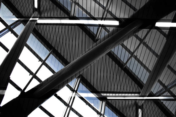 Digitally rendered futuristic architectural fragment