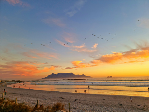 Cape Town sunset beach in Milnerton South Africa