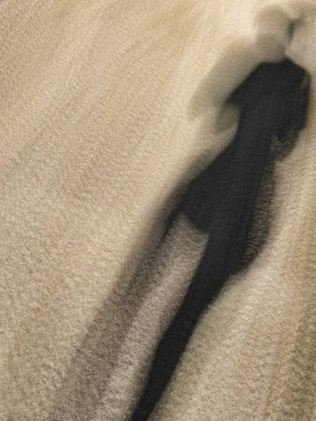 istock person in silhouette on sandy background 1352959380