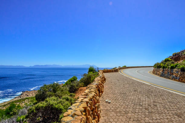 Cape town garden route 44 scenic drive near Pringle and Gordon's bay South Africa stock photo