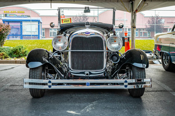 1929 Ford Model A Roadster Pickup Truck Reno, NV - August 6, 2021: 1929 Ford Model A Roadster Pickup Truck at a local car show. 1920 1929 stock pictures, royalty-free photos & images