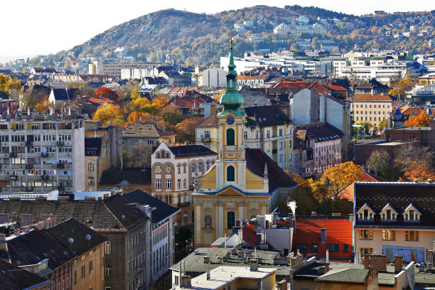 istock Panorama of Budapest at sunset, Hungary 1352976029
