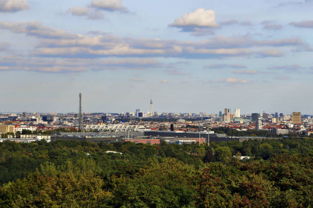 istock Teufelsberg abandoned war spy tower panorama on berlin, German 1352977186