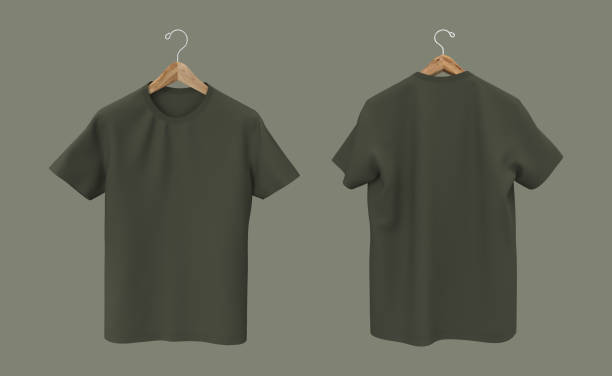 istock men's short-sleeve t-shirt mockup in front, and back views 1352981296