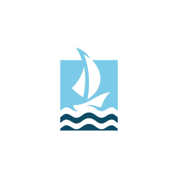 ilustrações de stock, clip art, desenhos animados e ícones de boat ship sail sailing icon silhouette logo concept - regatta