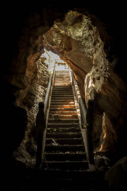 istock Stairs in Thai Cave Underground 1352984740