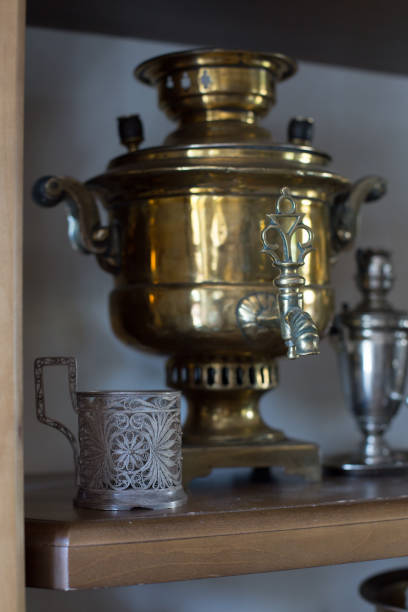 istock Antique samovar made of copper and bronze 1352985510