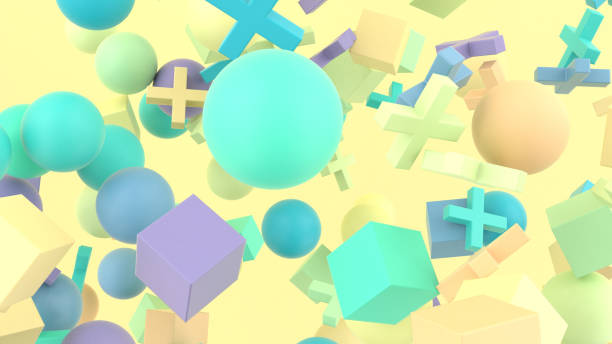 istock Background of Colored Geometric Shapes 1352991462