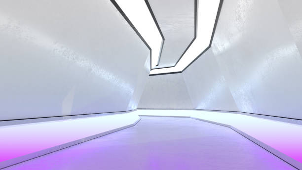istock Futuristic Tunnel with Neon Lights 1352991475
