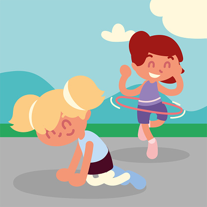 Ilustración de Niñas Jugando Dibujos Animados y más Vectores Libres de Derechos de Aire libre - Aire libre, Bailarina, Cuadrado - Composición - iStock Ilustración de Niñas Jugando Dibujos Animados y más Vectores Libres de Derechos de Aire libre - Aire libre, Bailarina, Cuadrado - Composición - iStock