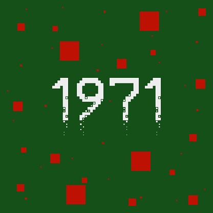 The 1971 year numeric typography text vector design. In 1971 Bangladesh, and Pakistan were the Liberation War. The historical year 1971.