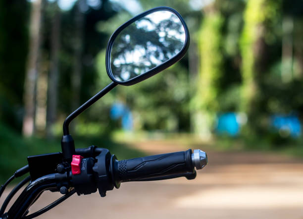 Close-up of the motorcycle handlebar switch