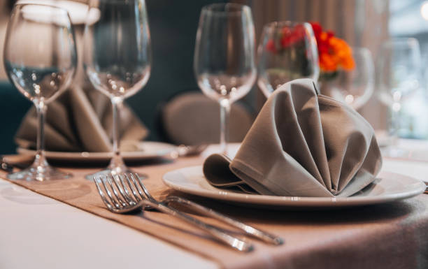 istock Elegant table set for an event party or wedding 1353016826