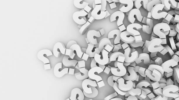Question marks background with copy space area stock photo