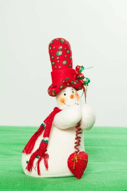 istock Christmas Decoration - Snowman dressed in Christmas time clothes 1353036137