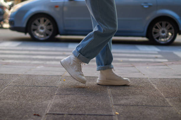 istock Close up of a person's shoes 1353037773