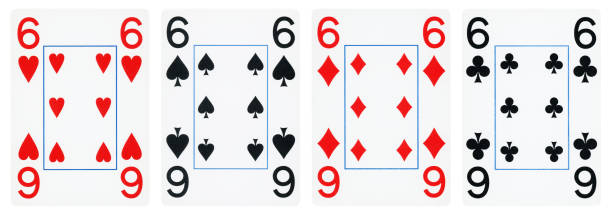 istock Set of Six playing cards - isolated 1353046695