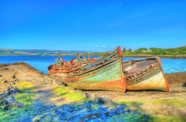 istock Old rusty boat on the island of Mull 1353054856