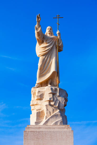 istock Risen Christ statue in Yessentuki, Russia 1353057048