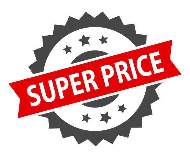Vector illustration of Super Price - Stamp, Imprint, Seal Template. Grunge Effect. Vector Stock Illustration