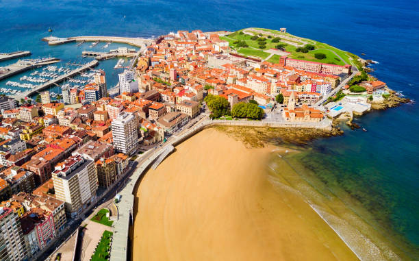 istock City beach in Gijon, Spain 1353068028