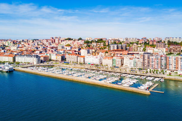 istock Santander city aerial view, Spain 1353068032
