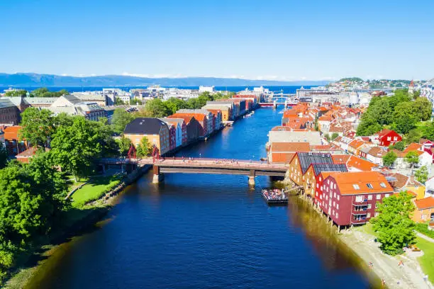 Old Town Bridge or Gamle Bybro or Bybroa is a bridge crosses Nidelva River in Trondheim, Norway