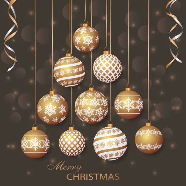 Vector illustration of Merry Christmas card