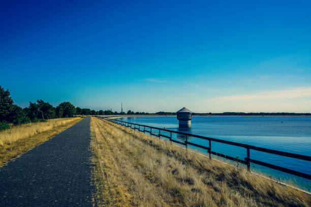 istock A path next to a water reservoir in the hot summer. 1353070222