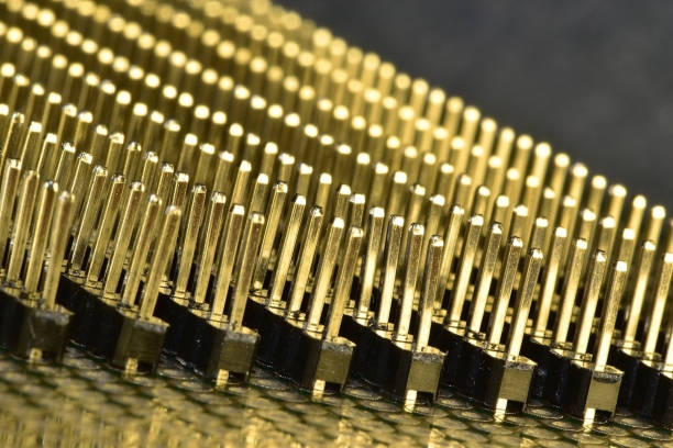 istock Contact pins - pin headers for mounting on printed circuit boards 1353070277