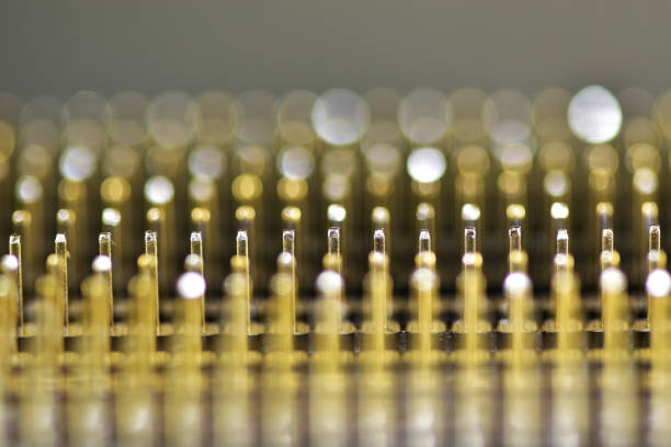 istock Contact pins - pin headers for mounting on printed circuit boards 1353070280