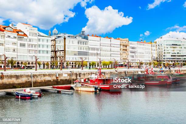 Yachts At A Coruna Port Spain Stock Photo - Download Image Now - Galicia, Spain, Beach