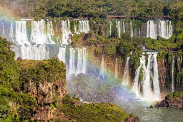 Iguazu Falls are waterfalls of the Iguazu River on the border of the Argentina and the Brazil. Its one of the New 7 Wonders of Nature.
