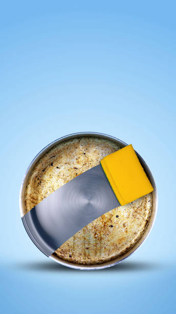 istock Cooking Pan Washing with Cleaning Sponge 1353072423