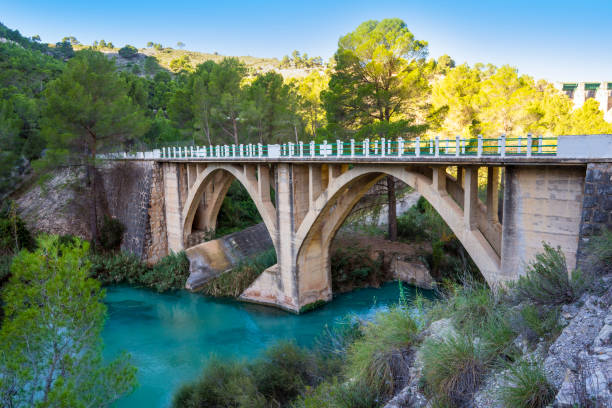 Chulilla bridge over Turia river natural park Los Calderones und