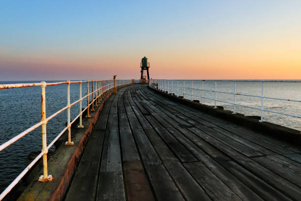 East Lighthouse is a 19th Century lighthouse on a pier in Whitby