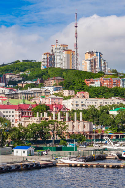 istock Vladivostok aerial panoramic view 1353096582