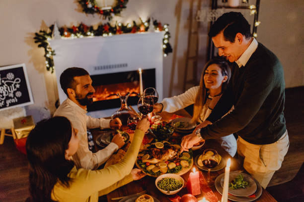 istock New year dinner at home with friends 1353096776