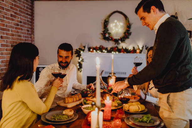 istock New year dinner at home with friends 1353096794