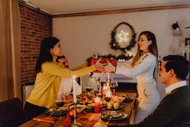 istock New year dinner at home with friends 1353097552