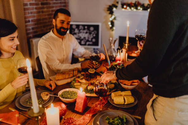 istock New year dinner at home with friends 1353097805