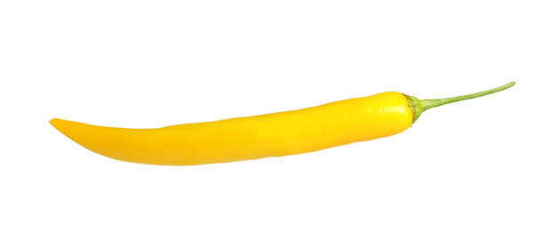 istock Ripe yellow hot chili pepper isolated on white 1353100164