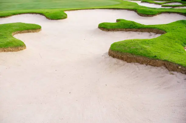 golf course sand pit background.