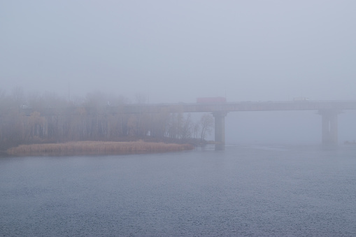 North Bridge in the Fog, Kiev, November 2021
