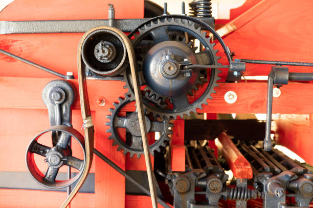 istock Closeup View Of A Vintage Threshing Machine 1353122348
