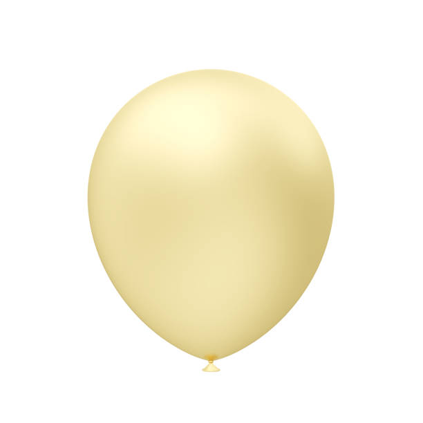 istock Golden balloon isolated on white background 1353124535