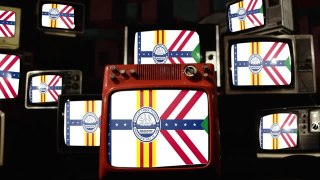 Flag of Tampa, Florida, and Vintage Televisions.