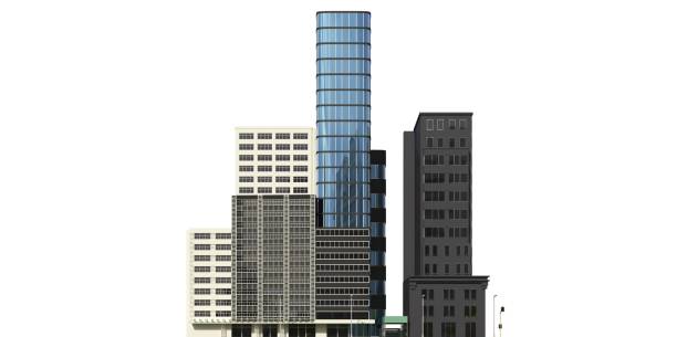 istock City modern buildings isolated on white background 3d illustration 1353131303