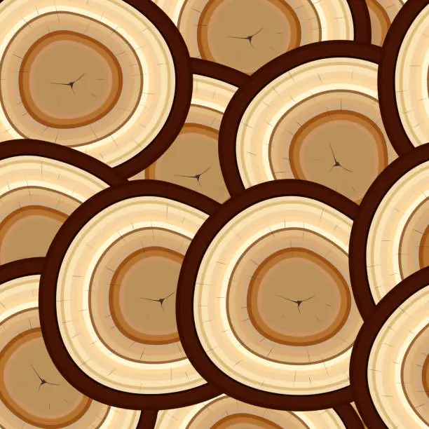 Vector illustration of Wooden plates seamless pattern