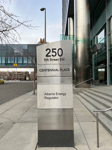 Calgary, Alberta,  Canada - November 13, 2021: Alberta Energy Regulator